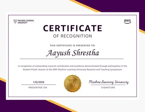 AWS Machine Learning University Certificate