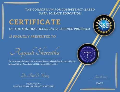 NSF Data Science Certificate